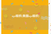 ngo组织(美国ngo组织)