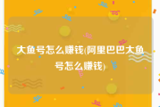 大鱼号怎么赚钱(阿里巴巴大鱼号怎么赚钱)