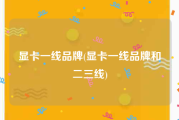 显卡一线品牌(显卡一线品牌和二三线)