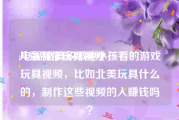 儿童制作玩具视频
:电视里很多那种小孩看的游戏玩具视频，比如北美玩具什么的，制作这些视频的人赚钱吗？