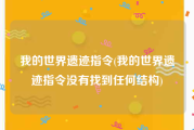 我的世界遗迹指令(我的世界遗迹指令没有找到任何结构)