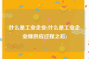 什么是工业企业(什么是工业企业继供应过程之后)