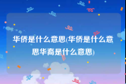华侨是什么意思(华侨是什么意思华裔是什么意思)