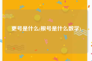 更号是什么(根号是什么数学)