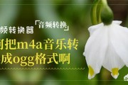 mp3转ogg:如何把m4a音乐转换成ogg格式啊？