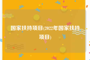 国家扶持项目(2022年国家扶持项目)