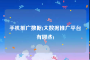 手机推广数据(大数据推广平台有哪些)