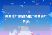 微商推广哪家好(推广微商的广告词)