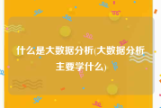 什么是大数据分析(大数据分析主要学什么)