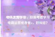 电商运营学习:本人大专毕业，目前考虑学习电商运营或者是it，好纠结？