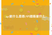 npi是什么意思(NPI措施是什么)