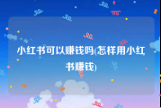 小红书可以赚钱吗(怎样用小红书赚钱)