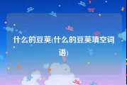 什么的豆荚(什么的豆荚填空词语)