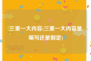 三重一大内容(三重一大内容是编写还是制定)