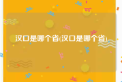 汉口是哪个省(汉口是哪个省)