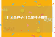什么是种子(什么是种子植物)