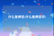 什么是禅定(什么是禅定印)