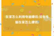 在家怎么利用电脑赚钱(没有电脑在家怎么赚钱)