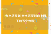 金字塔原则(金字塔原则自上而下的五个步骤)