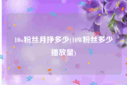 10w粉丝月挣多少(10W粉丝多少播放量)