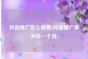 抖音推广怎么收费(抖音推广多少钱一个月)