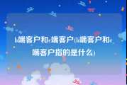 b端客户和c端客户(b端客户和c端客户指的是什么)