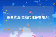 微商代理(微商代理免费加入)