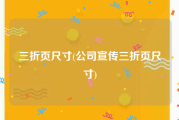 三折页尺寸(公司宣传三折页尺寸)