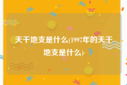 天干地支是什么(1997年的天干地支是什么)