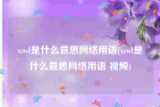 xswl是什么意思网络用语(xswl是什么意思网络用语 视频)