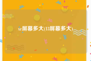 xr屏幕多大(13屏幕多大)