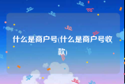 什么是商户号(什么是商户号收款)