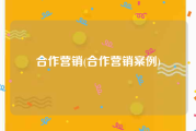 合作营销(合作营销案例)