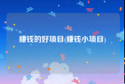 赚钱的好项目(赚钱小项目)