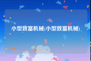 小型致富机械(小型致富机械)