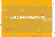 qq会员特权(QQ会员权限)