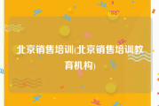 北京销售培训(北京销售培训教育机构)