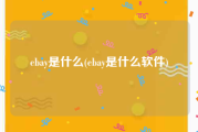 ebay是什么(ebay是什么软件)