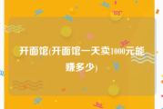 开面馆(开面馆一天卖1000元能赚多少)