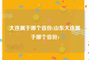 大连属于哪个省份(山东大连属于哪个省份)