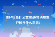 僵尸粉是什么意思(微博清理僵尸粉是什么意思)