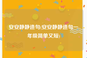 安安静静造句(安安静静造句一年级简单又短)