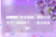 店铺推广:怎样推广淘宝店铺，新店已经开了一段时间了，一直没有流量？