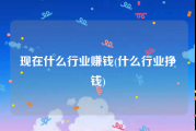 现在什么行业赚钱(什么行业挣钱)