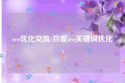 seo优化交流(百度seo关键词优化)