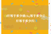 1斤等于多少磅(1kg等于多少公斤等于多少斤)