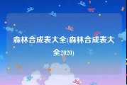 森林合成表大全(森林合成表大全2020)