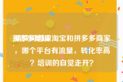 拼多多培训:请教同时做淘宝和拼多多商家，哪个平台有流量，转化率高？培训的自觉走开？