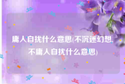 庸人自扰什么意思(不沉迷幻想,不庸人自扰什么意思)