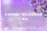 企业网站推广技巧(企业网站推广策划)